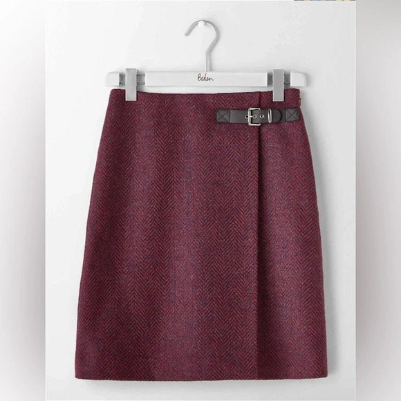 BODEN Faye Tweed Kilt Skirt - Picture 4 of 13